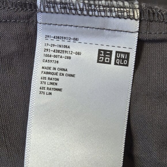 XS wide leg Uniqlo linen blend one piece jumper jumpsuit flowy relaxed casual - Picture 6 of 7